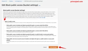 s3 bucket block public access